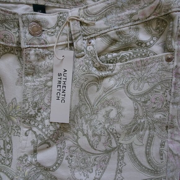 Ralph Lauren Print Jeans Women's Petite Size 4P Straight Leg Slim - Picture 3 of 9